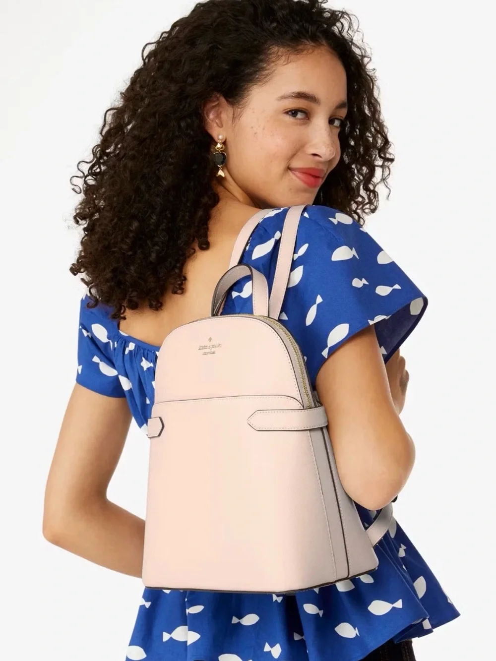 Kate Spade Staci Leather Backpack Purse NWT/NEW Ballet Pink